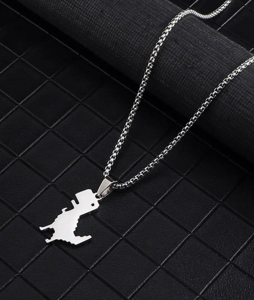 Building Block Dinosaur Necklace