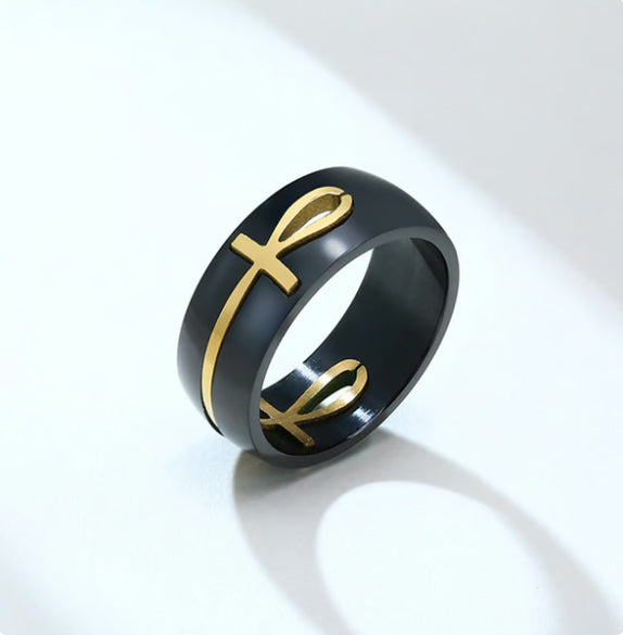 Men's Stainless Steel Ankh Ring