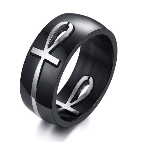 Men's Stainless Steel Ankh Ring