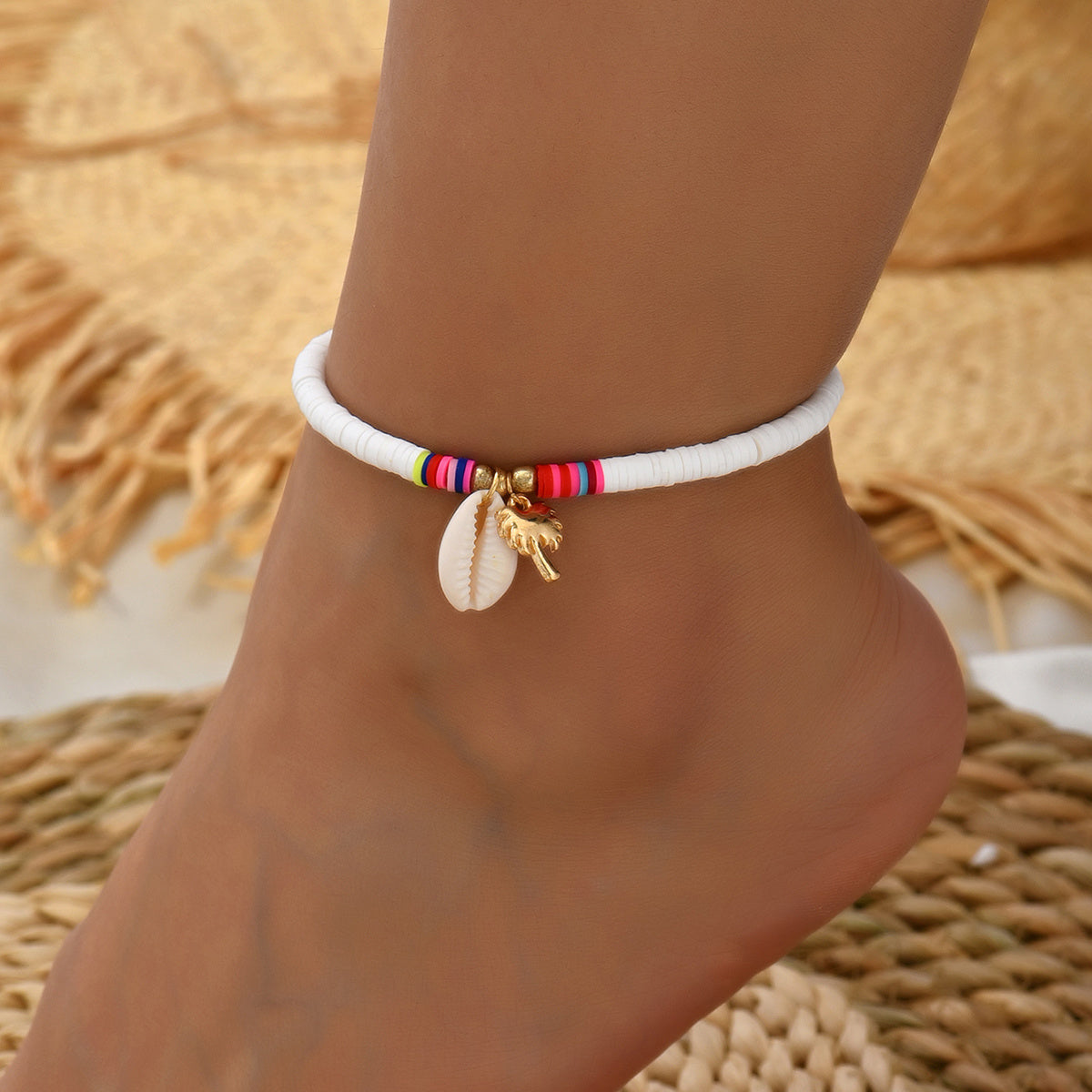 Shell Coconut Tree Anklet