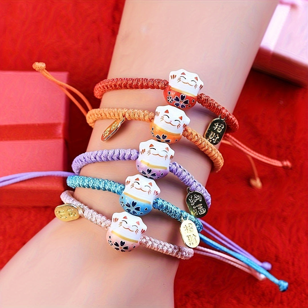 Lucky Cat Charm Bracelet