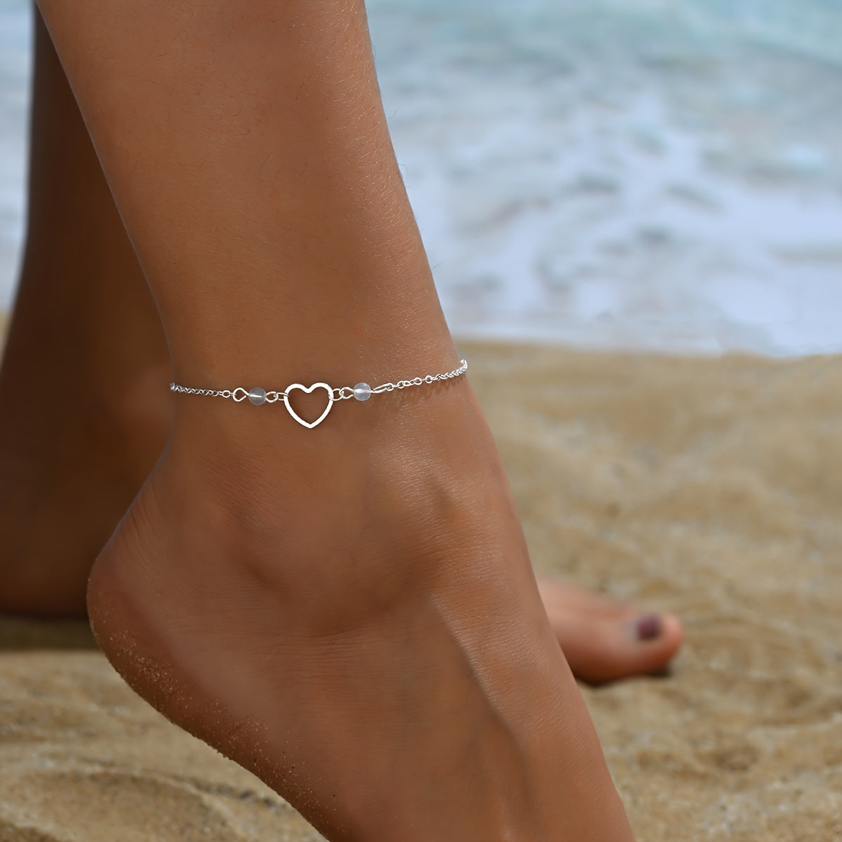 Hollow Heart Anklet