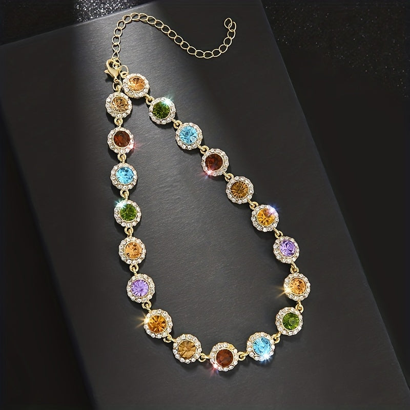 Colorful Rhinestone Necklace