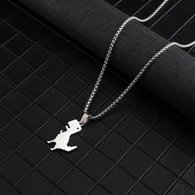 Building Block Dinosaur Necklace