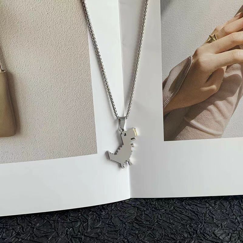 Building Block Dinosaur Necklace