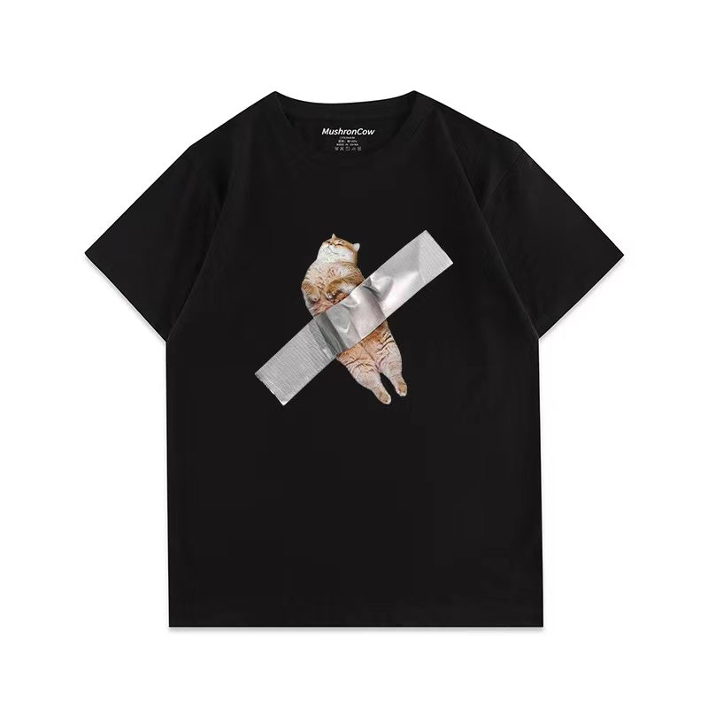 Silver Tape Cat Tshirt